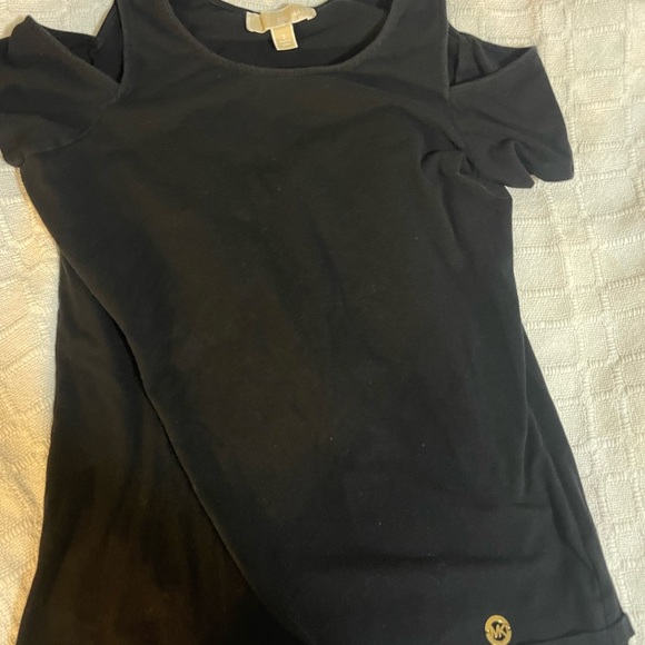 Michael Kors cold shoulder black small top - Picture 1 of 6